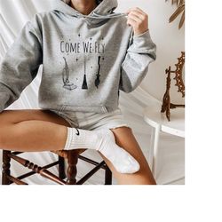 come we fly sweatshirt, halloween sweater, sanderson sisters hoodie, hocus hoodie, halloween funny sweater, fall clothin