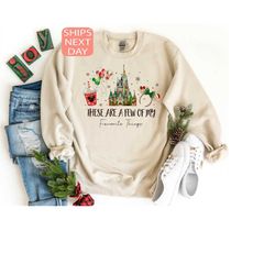 these are a few of my favorite things christmas sweater, snacks disney christmas sweatshirt, disney castle sweatshirt, d