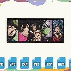 anime embroidery design file, machine embroidery designs, instant download pes jef dst, digital download