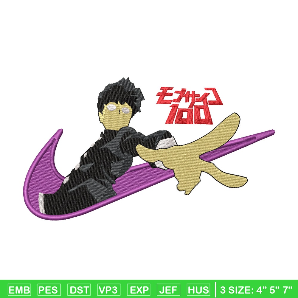 Nike x mob embroidery design, Mob psycho embroidery, Nike design, Embroidery shirt, Embroidery file, Digital download.jpg