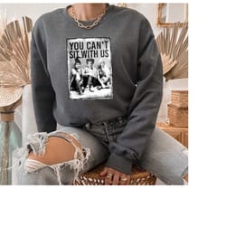 you can't sit with us sweatshirt, halloween crewneck, sanderson sister hoodie, halloween vintage sweatshirt, witch hoodi