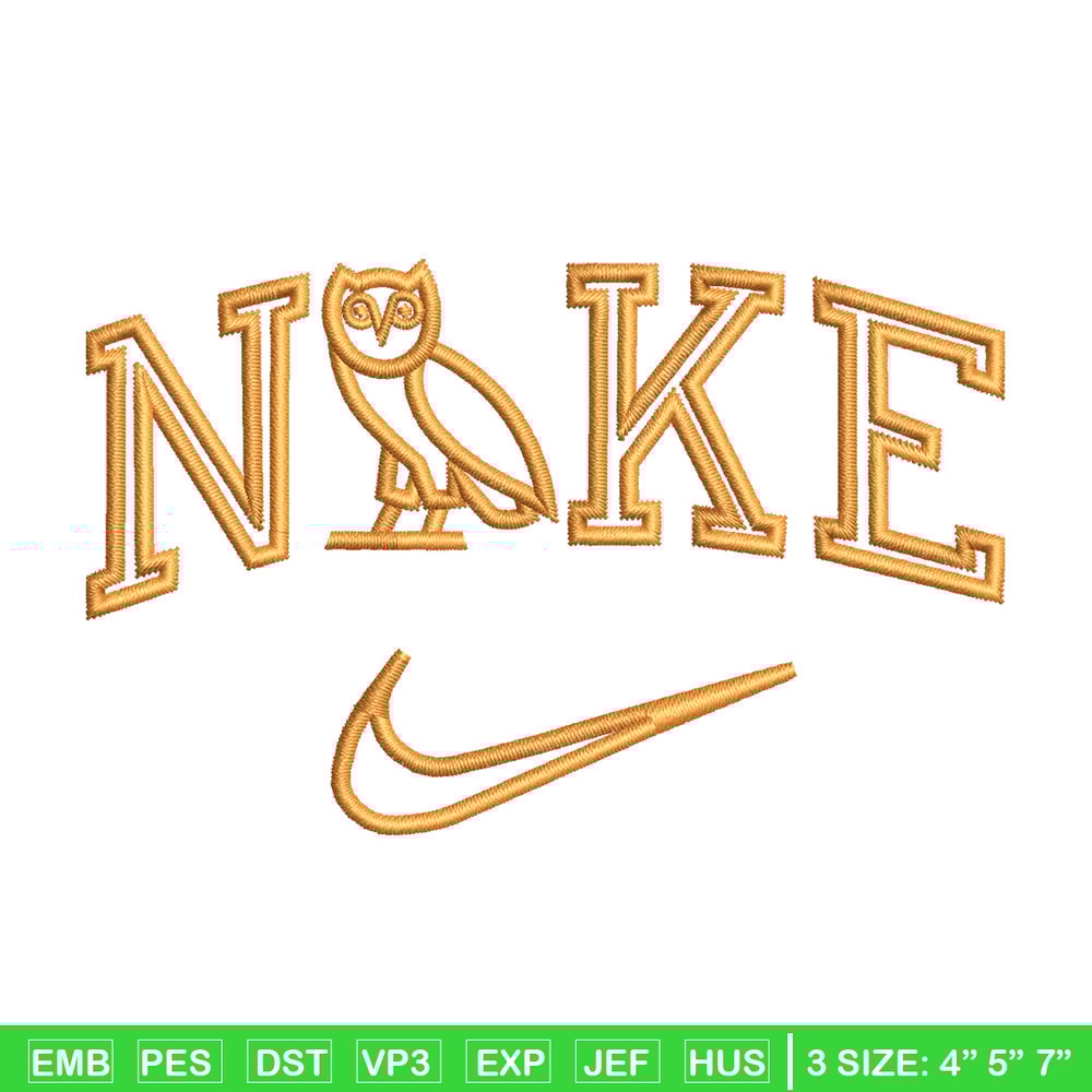 Nike x owl embroidery design, Owl embroidery, Nike design, Embroidery file, Embroidery shirt, Digital download.jpg