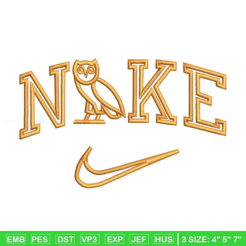 Nike x owl embroidery design, Owl embroidery, Nike design, Embroidery file, Embroidery shirt, Digital download.jpg