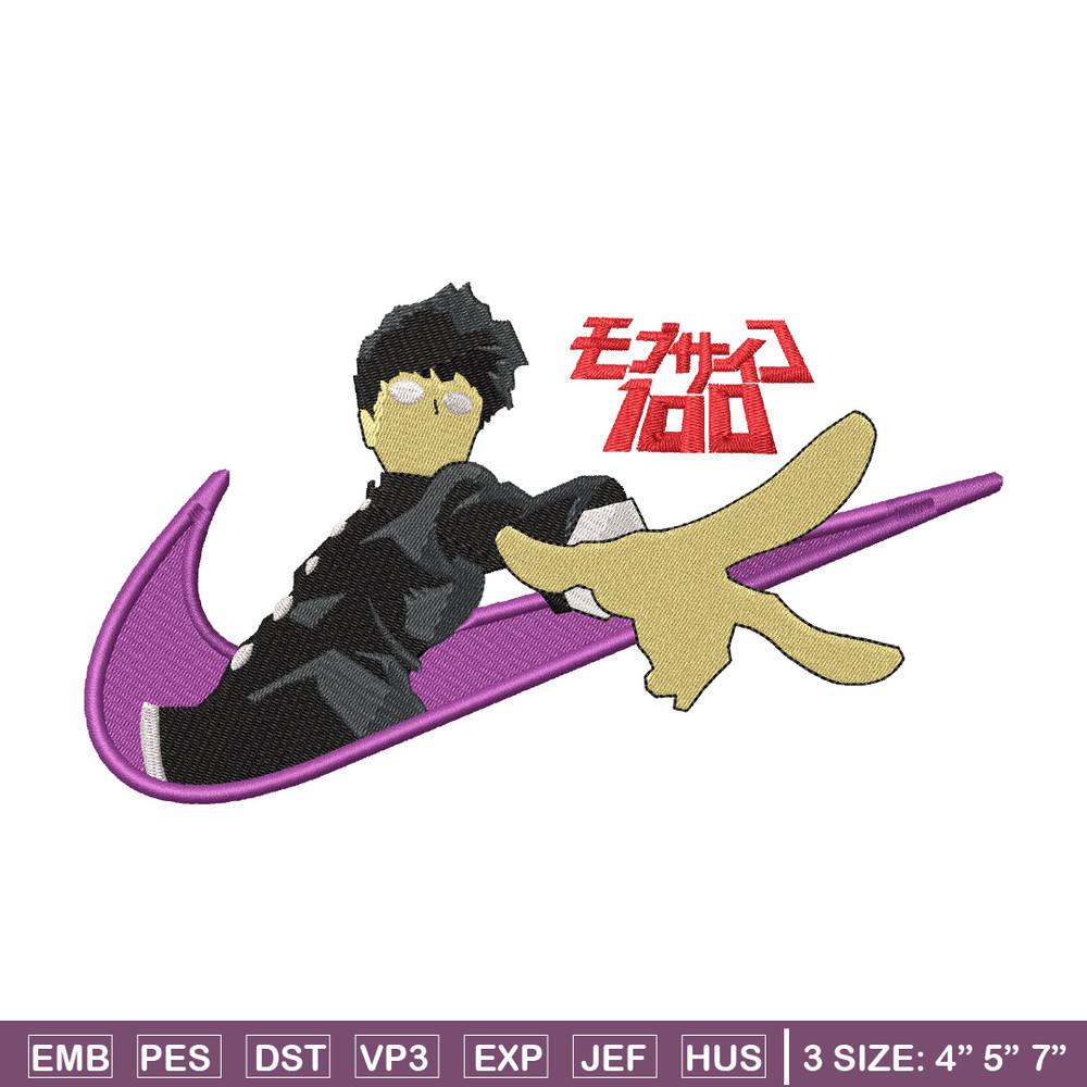 Nike x mob embroidery design, Mob psycho embroidery, Nike design, Embroidery shirt, Embroidery file, Digital download.jpg