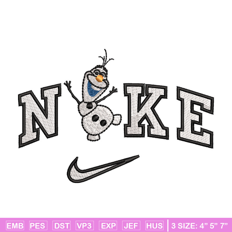 Nike x olaf embroidery design, Disney embroidery, Nike design, Embroidery shirt, Embroidery file, Digital download.jpg
