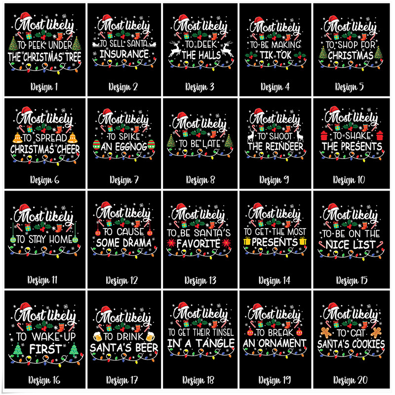 32 Quotes Most Likely Tshirt,Christmas Most Likely To Shirt,Family Matching Christmas Shirt,Christmas Family Group Tee,Funny Family Matching - 2.jpg