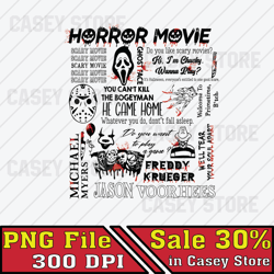 Movie Horror Png, Horror Character Halloween Png, Halloween Character Png, Spooky Digital Download