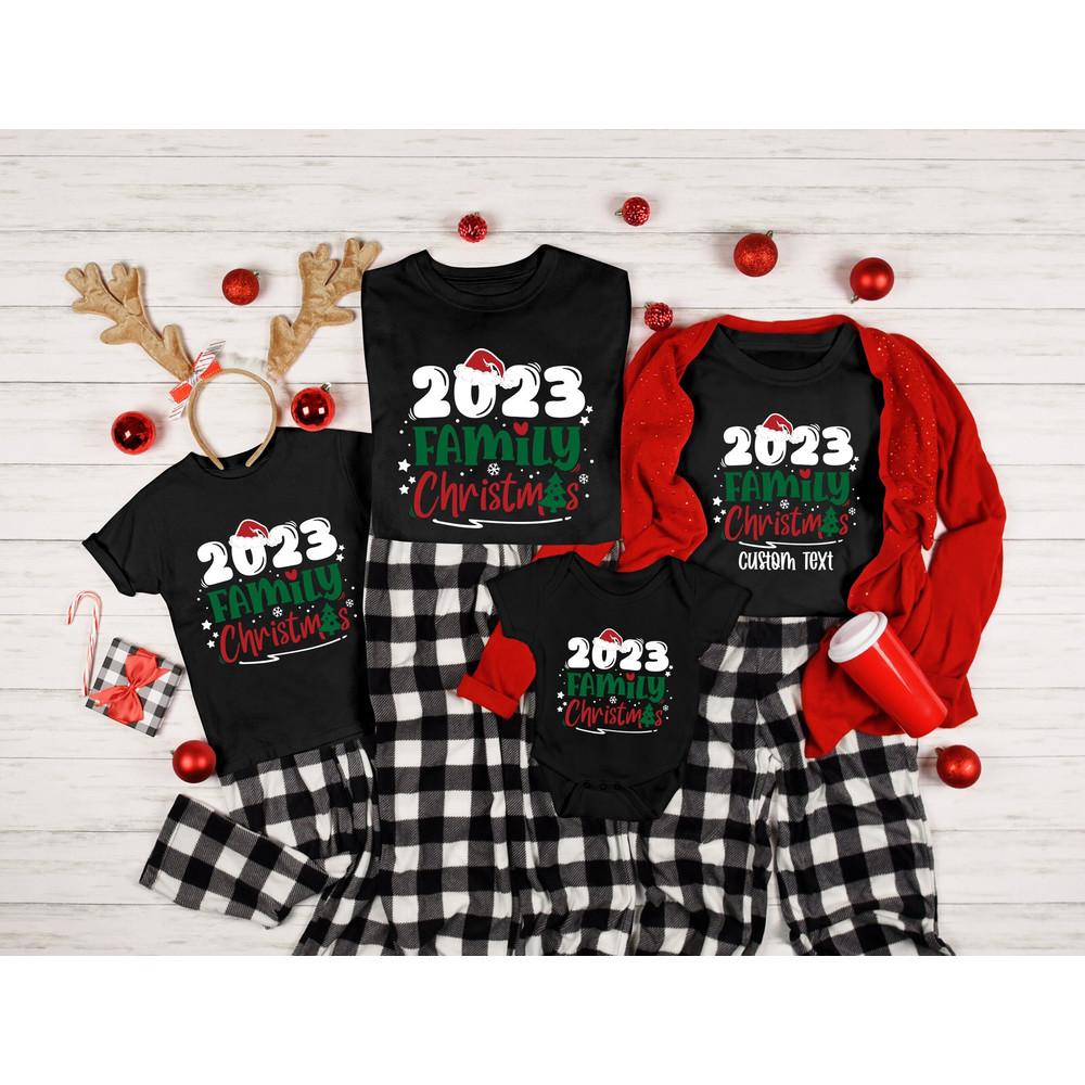 2023 Family Christmas Shirt,Family Christmas 2023 Custom Tshirt,Christmas Crew Tshirt, Custom Christmas Family Shirt, Santa Family T-Shirts - 1.jpg