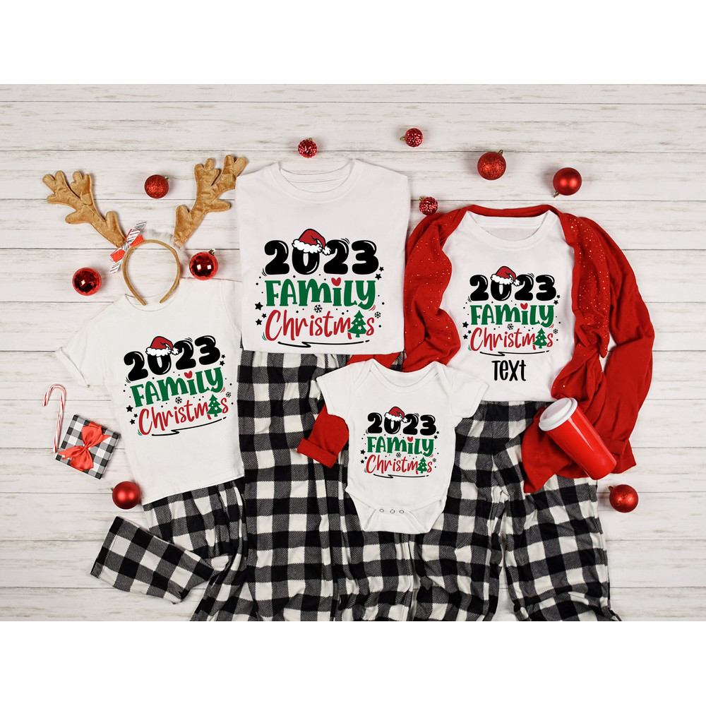 2023 Family Christmas Shirt,Family Christmas 2023 Custom Tshirt,Christmas Crew Tshirt, Custom Christmas Family Shirt, Santa Family T-Shirts - 2.jpg