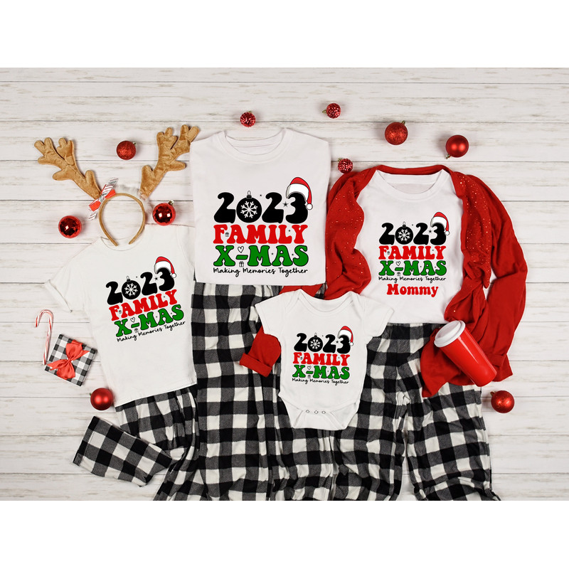 2023 Family X-Mas Making Memories Together Shirt,2023 Family Christmas Custom Shirt,Family Christmas Funny Shirt,Funny Christmas Party Tee - 2.jpg