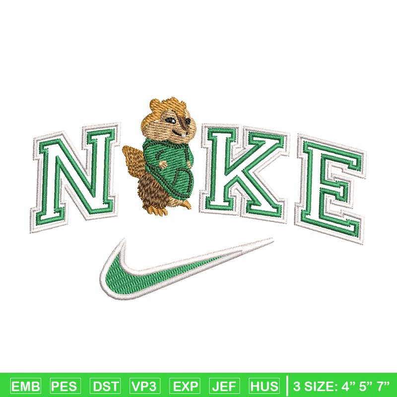 Nike x squirrel embroidery design, squirrel embroidery, Nike design, Embroidery shirt, Embroidery file,Digital download.jpg