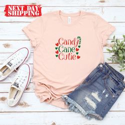 candy cane cutie shirt, candy christmas shirt, cute shirt, candy lover shirt, gift for christmas, christmas sweatshirt