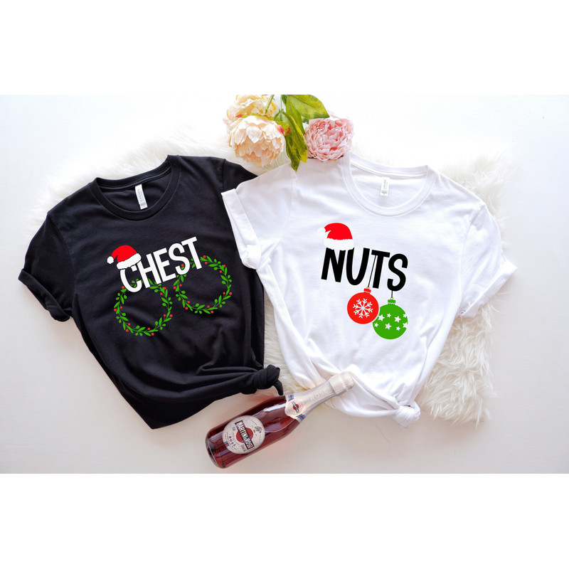 Chest Nuts Christmas Matching Shirts,Chest Nuts Matching Funny Christmas Tshirt,Chest And Nuts Couples Christmas Shirt,Funny Matching Xmas - 2.jpg