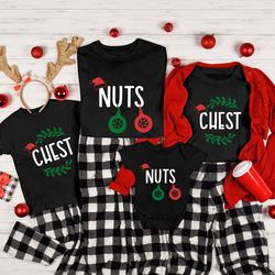 chest nuts couples christmas shirts, chest nuts matching funny christmas tshirt, chest and nuts couples christmas shirt,