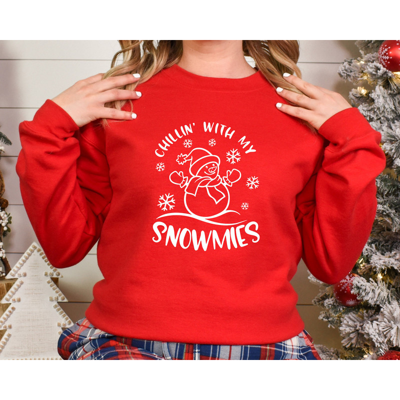 Chillin With My Snowmies Shirt,Chill With My Gnomies Christmas Shirt, Matching Family Christmas Shirt,Christmas Crew Shirt,Family Matching - 3.jpg