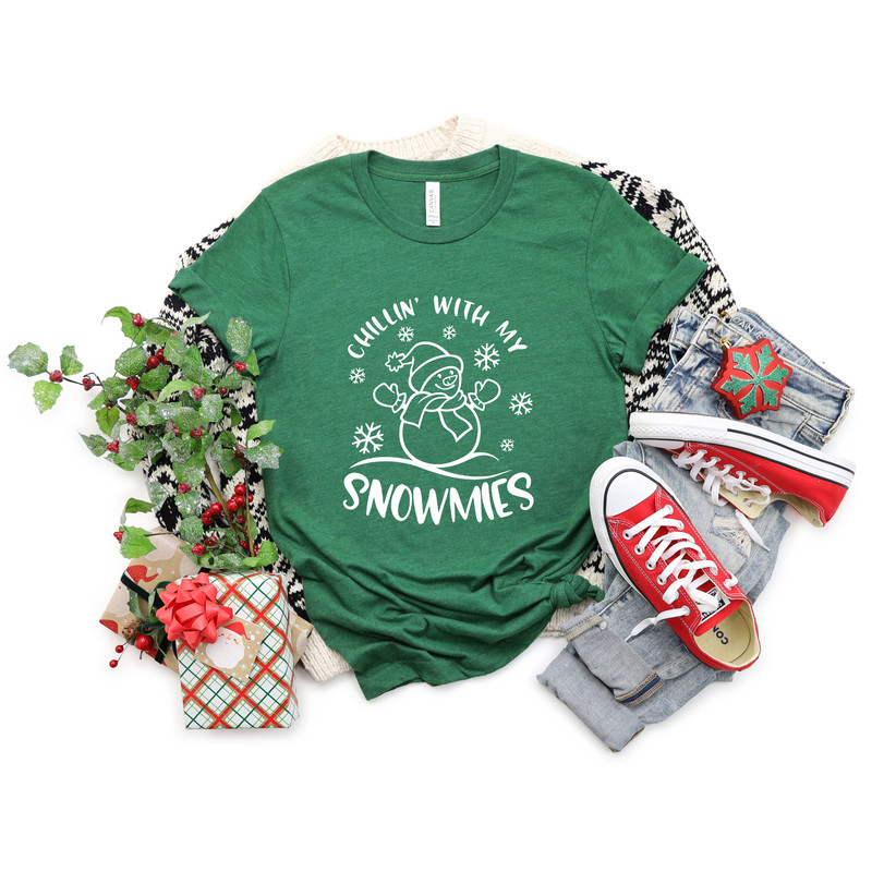 Chillin With My Snowmies Shirt,Chill With My Gnomies Christmas Shirt, Matching Family Christmas Shirt,Christmas Crew Shirt,Family Matching - 7.jpg