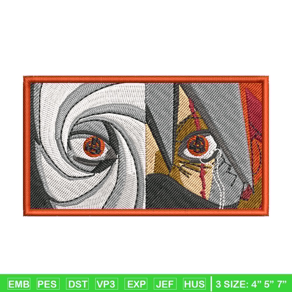 Kakashi Hatake eyes embroidery design, Naruto embroidery, embroidery file, anime design, anime shirt, Digital download.jpg