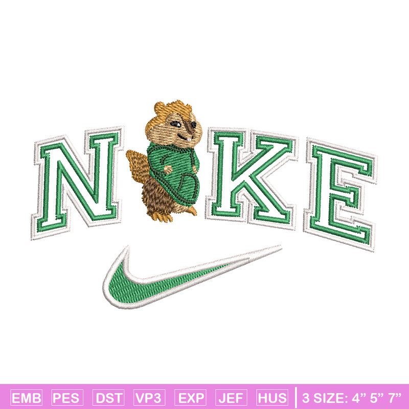 Nike x squirrel embroidery design, squirrel embroidery, Nike design, Embroidery shirt, Embroidery file,Digital download.jpg