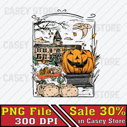Pumpkin Mansion Halloween Png, Scary Halloween Png, Horror Halloween Png, Trick or Treat Png, Spooky Digital Download