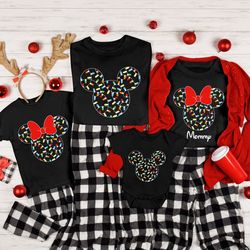 disney christmas lights shirts,  christmas light mickey minnie shirt,  christmas light disney tshirt, custom disney shir