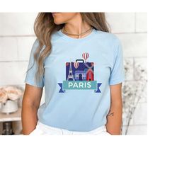 paris t-shirt, eiffel tower t-shirt, travel clothing t-shirt, women's paris t-shirt, paris tees, paris skyline, gift for