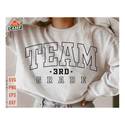 team third grade svg, 3rd grade svg, first day of school svg, back to school svg, 3rd grade teacher, third grade teacher
