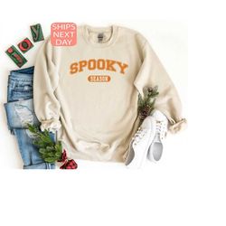 Spooky Season Sweatshirt, Crewneck Sweatshirt, Pumpkin Fall Hoodie, Cute and Scary, Autumn Sweatshirt, Spooky Sweatshirt
