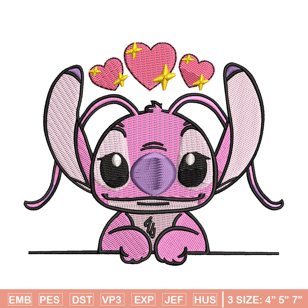 Pink stitch embroidery design, Stitch embroidery, Emb design, Embroidery shirt, Embroidery file, Digital download.jpg