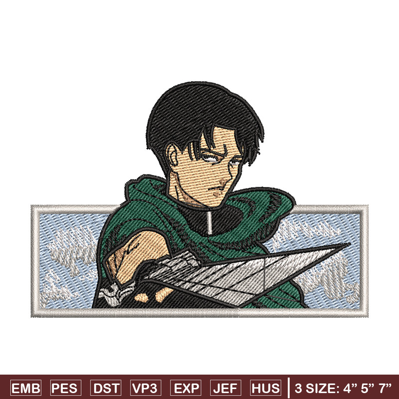 Levi swords embroidery design, Attack on Titan embroidery, anime design, embroidery file, anime shirt, Digital download.jpg