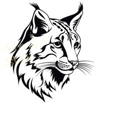 lynx svg, bobcat svg, wild lynx clipart, red lynx svg for fleece, shirt, mug, sticker, cutfile png pdf jpg, digital inst