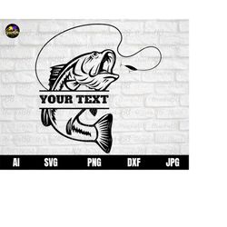 bass fishing monogram svg, bass name fish svg, bass fishing svg, bass svg, hunting shirt svg, bass angling svg, lake fis