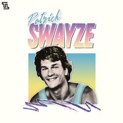patrick swayze retro s styled fanart design, christmas png download
