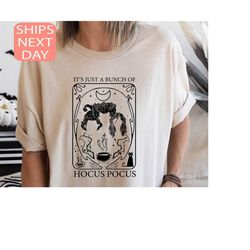 vintage disney hocus pocus shirt, it's just a bunch of hocus pocus tarot card halloween shirt, retro disney halloween sh
