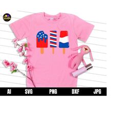 ice cream svg, 4th of july svg, popsicle svg, usa patriotic svg, america flag svg, red white and blue svg, july 4th shir