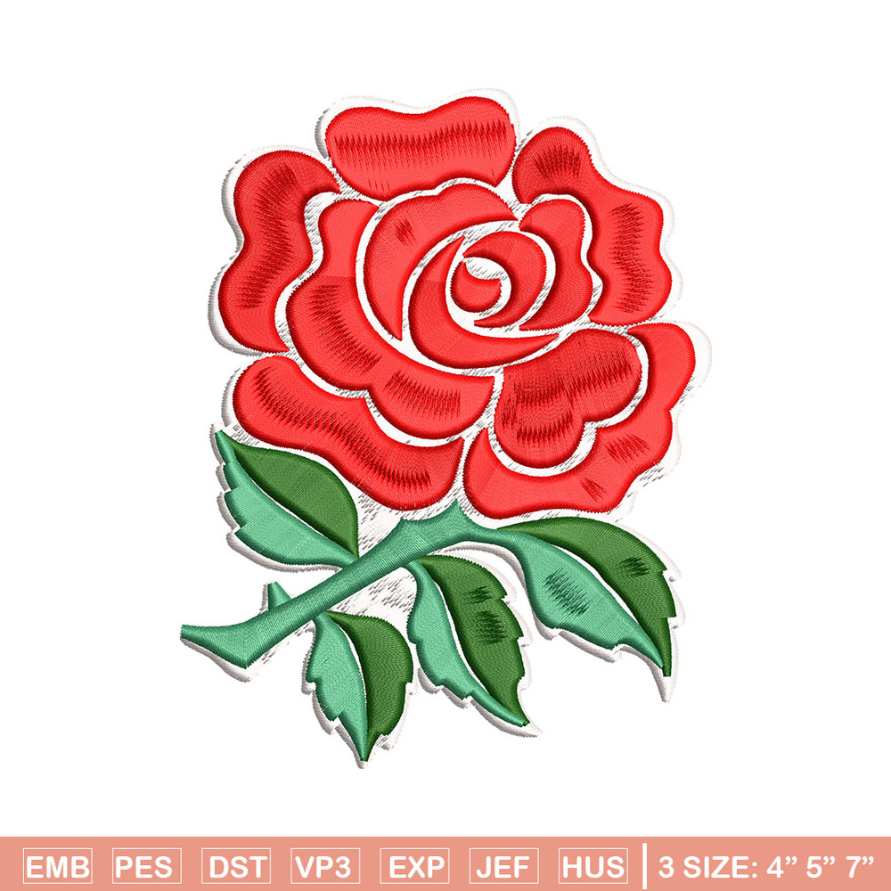 Red rose embroidery design, Rose embroidery, Emb design, Embroidery shirt, Embroidery file, Digital download.jpg