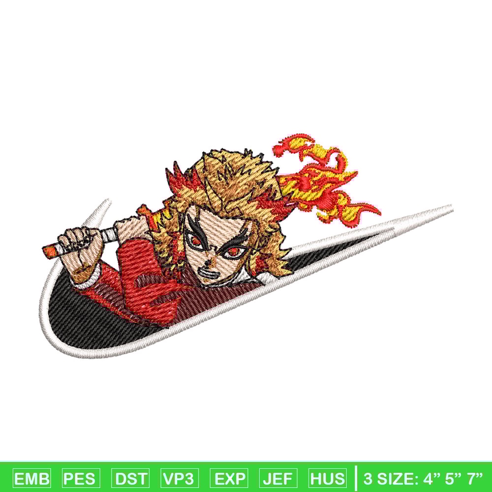Rengoku x nike embroidery design, Rengoku embroidery, Nike design, Embroidery shirt, Embroidery file, Digital download.jpg