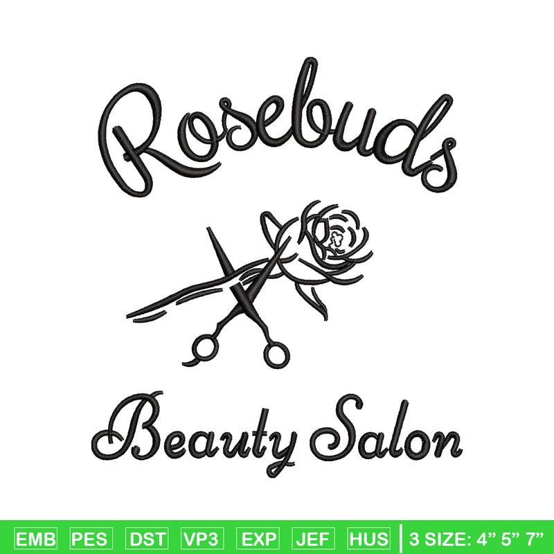 Rosebudes embroidery design, Beauty salon embroidery, Emb design, Embroidery shirt, Embroidery file, Digital download.jpg
