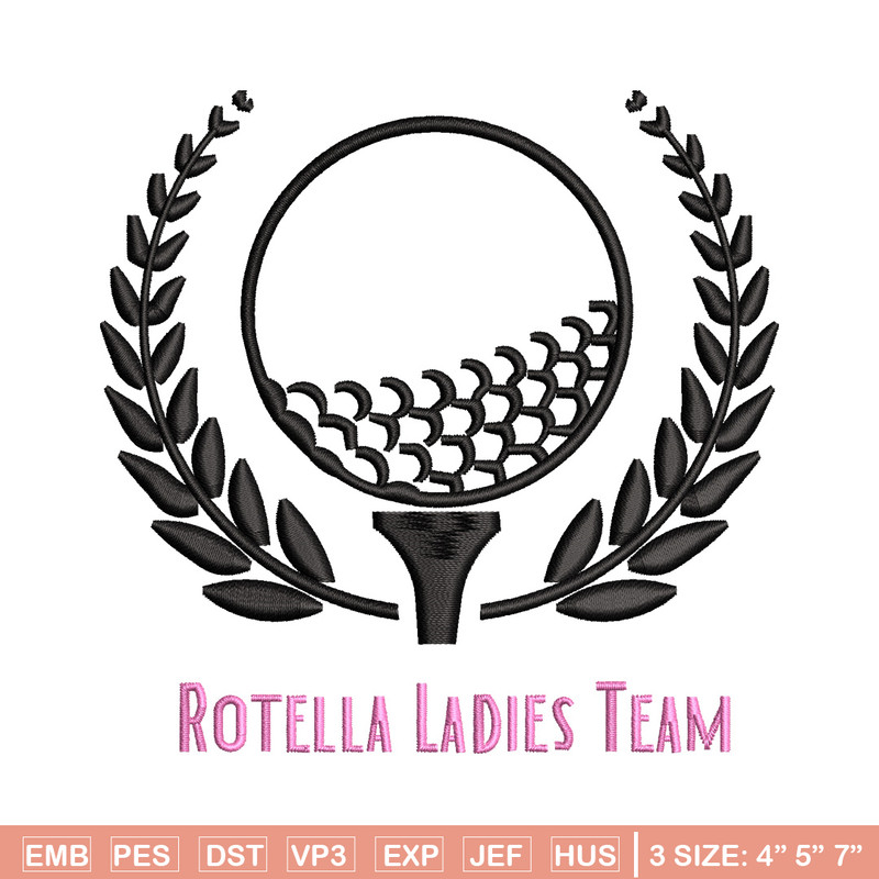 Rotella ladies team embroidery design, Sport embroidery, Emb design, Embroidery shirt, Embroidery file, Digital download.jpg