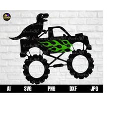 monster truck svg, dino monster truck svg, dinosaur for kids svg, t rex monster truck svg, monster truck lover svg