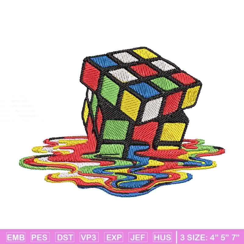 Rubik cube embroidery design, Rubik embroidery, Anime design, Embroidery file, Embroidery shirt, Digital download.jpg