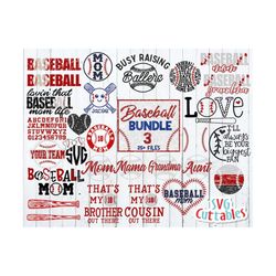 baseball bundle 3 svg - baseball cut files - svg - eps - dxf - baseball mom - distressed - silhouette - cricut - cut fil