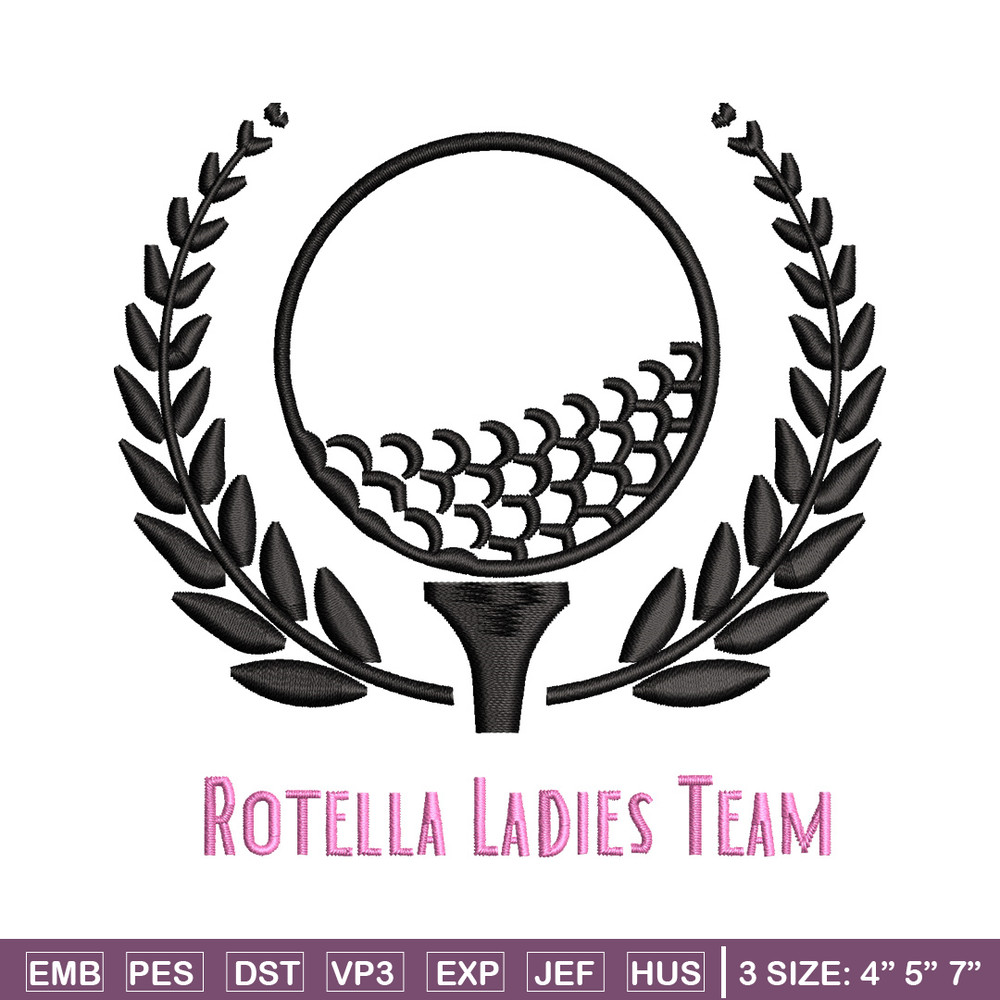 Rotella ladies team embroidery design, Sport embroidery, Emb design, Embroidery shirt, Embroidery file, Digital download.jpg