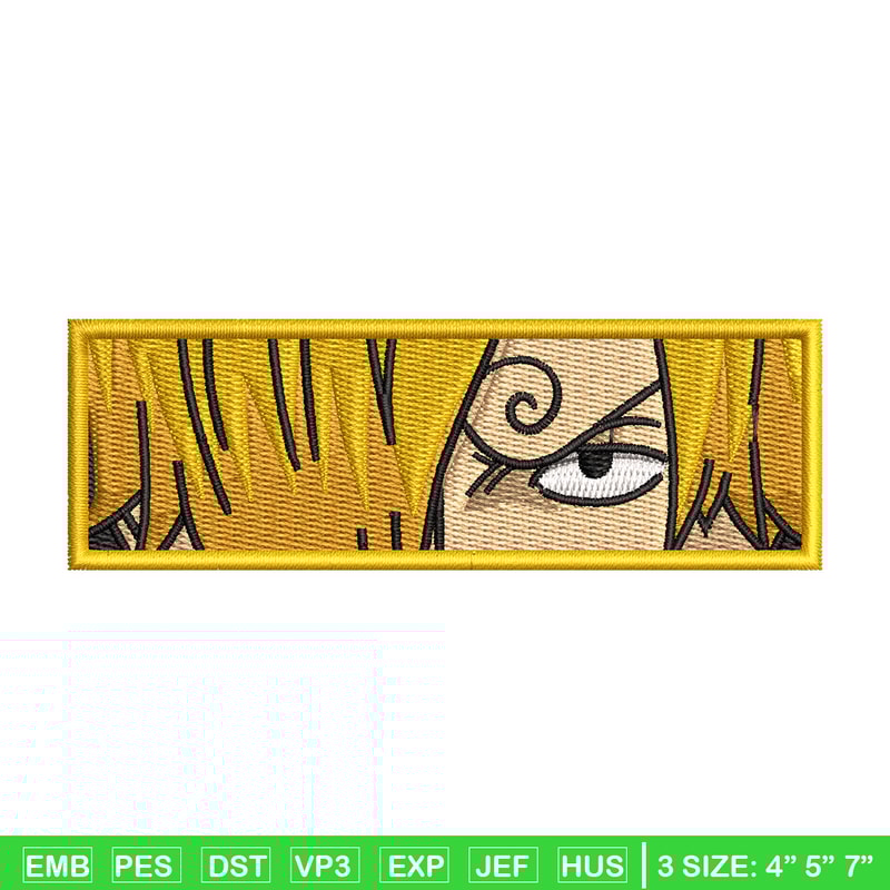 Sanji eyes embroidery design, One piece embroidery, Anime design, Embroidery file, Embroidery shirt, Digital download.jpg