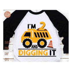 construction birthday boy svg, 2nd birthday boy svg, construction theme birthday party shirt, birthday boy svg, second b