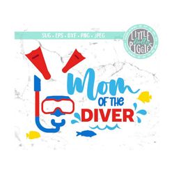 mom of diver, svg png cut file, pool party mom, beach mom birthday printable