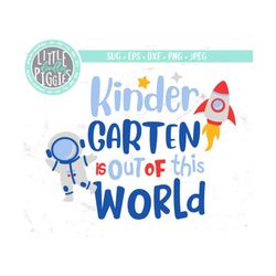 kindergarten out of this world svg png cuttable, kindergarten space print file