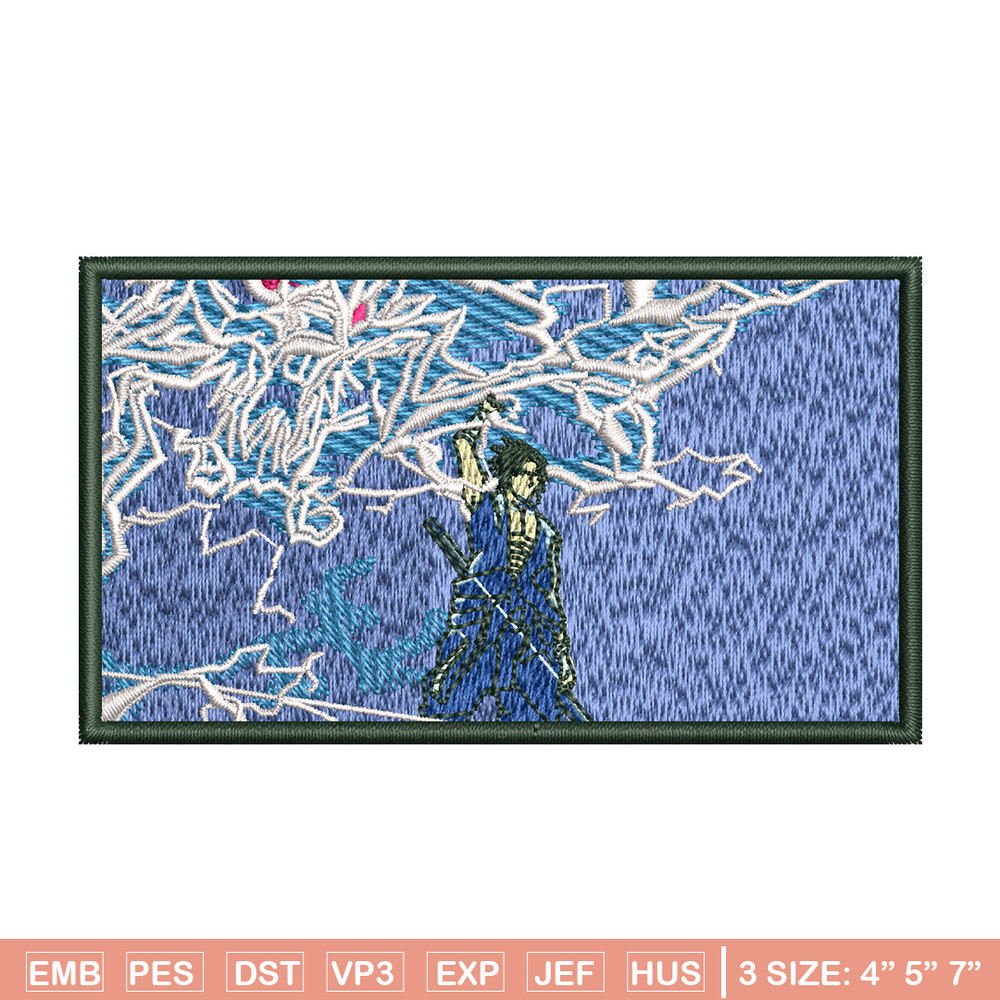 Sasuke thunder embroidery design, Naruto embroidery, Anime design, Embroidery shirt, Embroidery file, Digital download.jpg