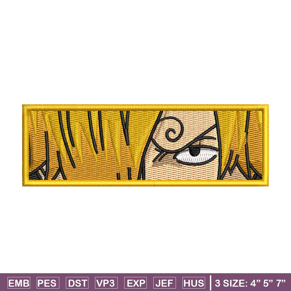 Sanji eyes embroidery design, One piece embroidery, Anime design, Embroidery file, Embroidery shirt, Digital download.jpg