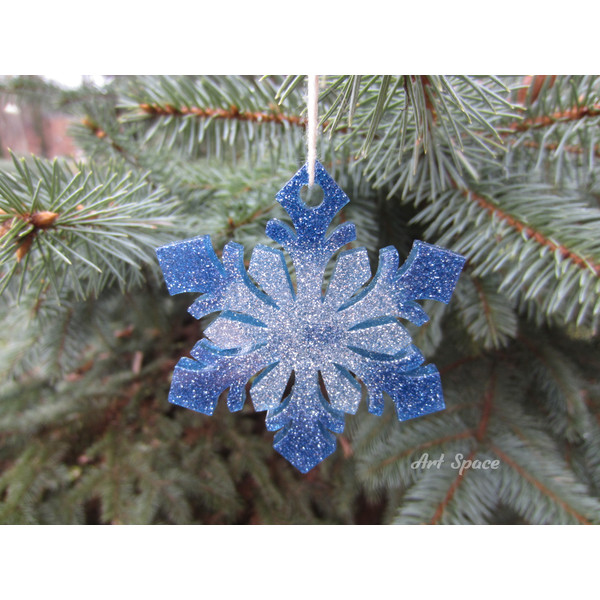 snowflake - Christmas tree decoration - toy - handmade Christmas - Christmas tree toy - home decoration - figurine - snow - 2.JPG
