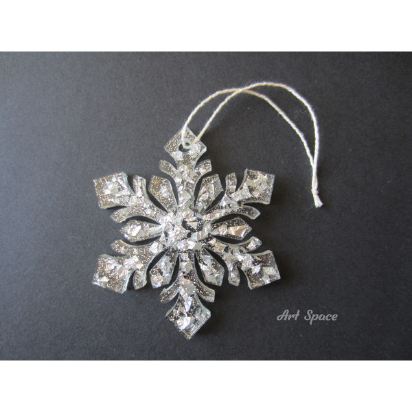 snowflake - Christmas tree decoration - toy - handmade Christmas - Christmas tree toy - home decoration - figurine - snow - 1.JPG